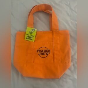 Trader Joe's Orange Mini Tote Bag